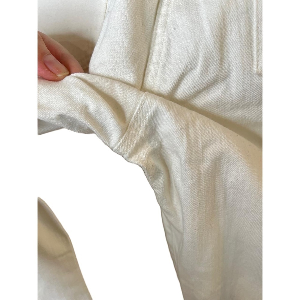 Eileen Fisher White Straight Leg Five-Pocket Denim Pants Medium - Picture 7 of 7